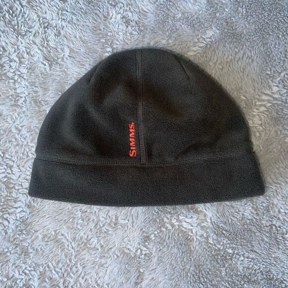 Simms Fishing Windstopper Guide Beanie Loden Green Orange Fleece Skull Cap OFSA - Picture 2 of 8